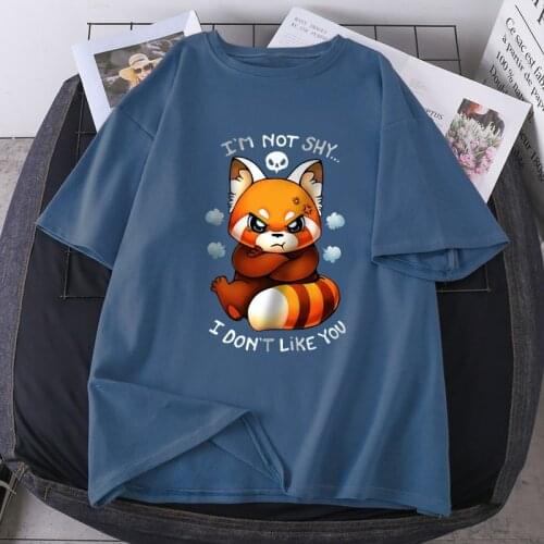 I'm Not Shy Streetwear Womens T Shirts Fashion O-Neck Plus Size Tshirts Vintage Purple Cosplay Tops Tees Washable Camiseta Woman