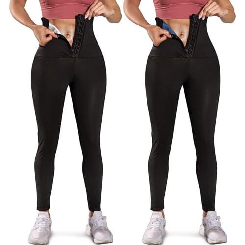 Women Sauna Leggings Sweat Pants High Waist Slimming Hot Thermo Compression Workout Fitness Tights Body Shaper Waist Trainer US