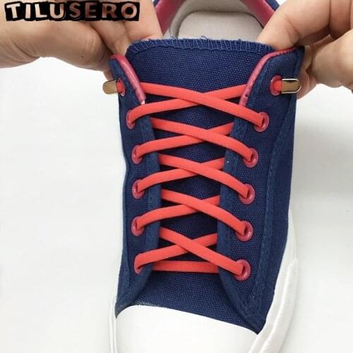 1 Pair Elastic Shoelaces No Tie Shoe laces Outdoor Leisure Sneakers Quick Flat Shoe Lace Kids And Adult Unisex Lazy laces