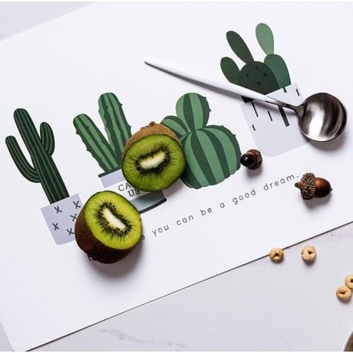 1PCS Placemat Square Rectangle PVC Tablemat Anti slip DiningTable Placemats Kitchen Heat Insulation Stain-resistant Mats Design