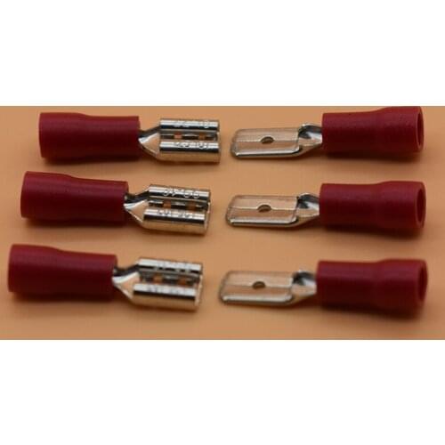 100 Pcs (50Pairs) 4.8mm Female Male Electrical & Wiring Connector Insulated Crimp Terminal Spade