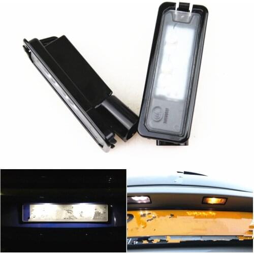 2Pcs Car LED License Plate Light Led Registration Plate Holder lamps For Golf 7 MK7 Passat B8 EOS Amarok Beetle Polo 6R Scirocco