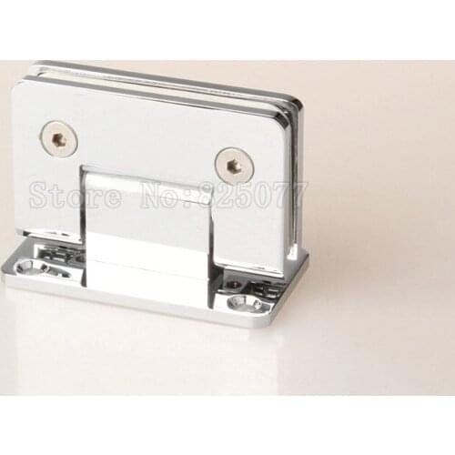 2PCS Luxury Chrome 90 Degree Open Copper Wall Mount Glass Shower Door Hinge For Home Bathroom Hardware JF1459