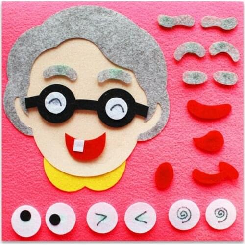 3D DIY Assembling Puzzles Parents And Kids Five Sense Organs Jigsaw Children Recognition Training Educational Toys