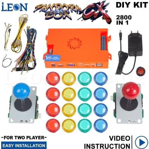 Bartop Arcade Cabinet Diy Kit Pandora Box Cx 2800 In 1 Game Transparent Arcade Buttons Led Pandora Games Sanwa Joystick Original
