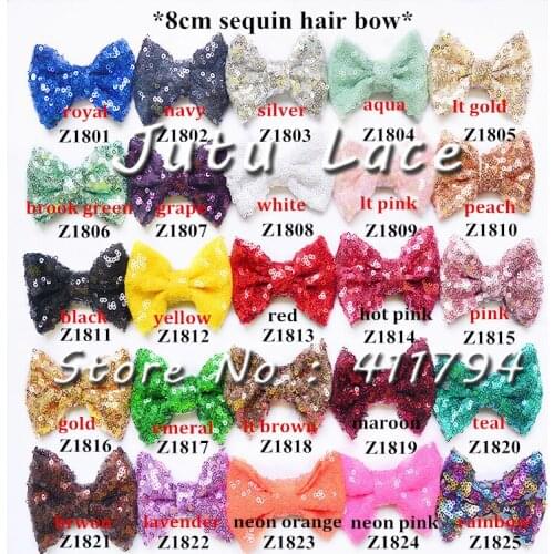 150 pcs/ lot , 8cm'' Sequin headband bows Sequin Messy bow Sequin Bows For DIY for hair apparel accessories headwear
