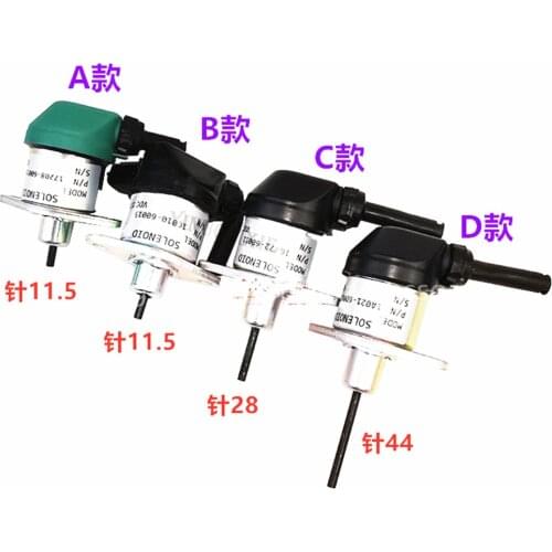 Free Shipping Fuel Stop Valve for Doosan DX70 Daewoo Komatsu PC56-7 Kubota Engine Stop Solenoid Valve 1A021-60017