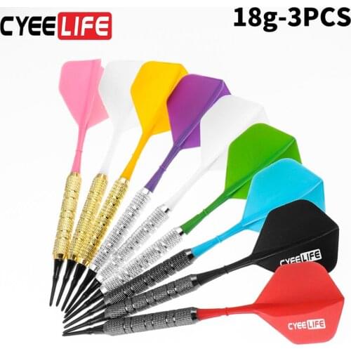 CyeeLife 18g Dart Soft Tip Darts Indoor Sports Needle Throwing For Dartboard Tip Sporting Game 3pcs