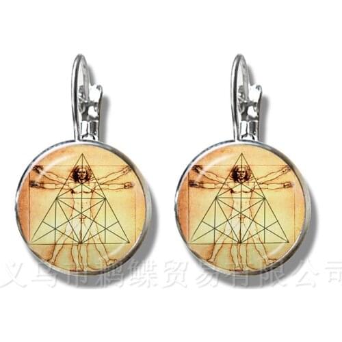 Jesus Yahushua 16mm Glass Cabochon Earrings For Family And Friends Bless Them Silver Plated Stud Earrings For Women Gift