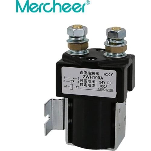 ZWH100A NO+NC 12V 24V 36V 48V 60V 72V 84V 120V 100A DC Contactor for motor forklift electromobile grab wehicle car winch