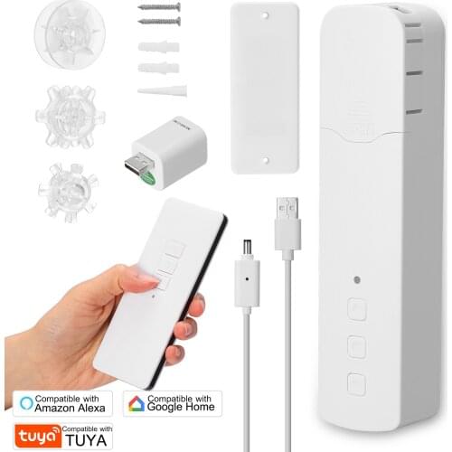 Tuya WIFI Intelligent Pull Bead Curtain Motor Intelligent Electric Curtain Motors APP Control Compatible with Alexa Google Home