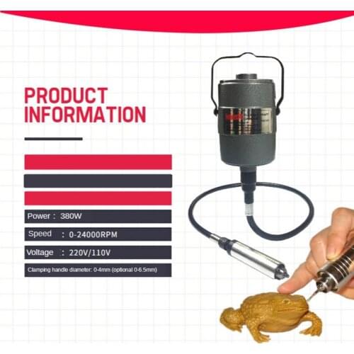 Suspension Hanging Mill Flexible Shaft Engraving Root Professional Jade Carving Machine Carved Chuck Handle Drill High Power