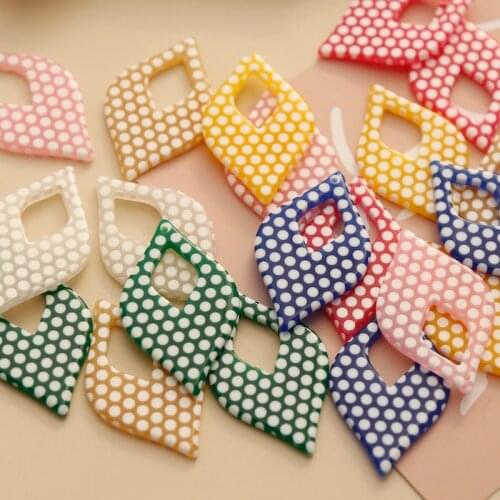 Cute little leaf shape resin hollow pendant DIY Japanese handmade earrings material jewelry accessories