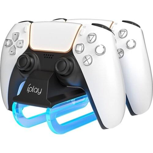 Vogek Dual Seat Portable Charger Ps5 Handle Charging Station Universal Wireless Game Fast Charger For Sony Playstation 5
