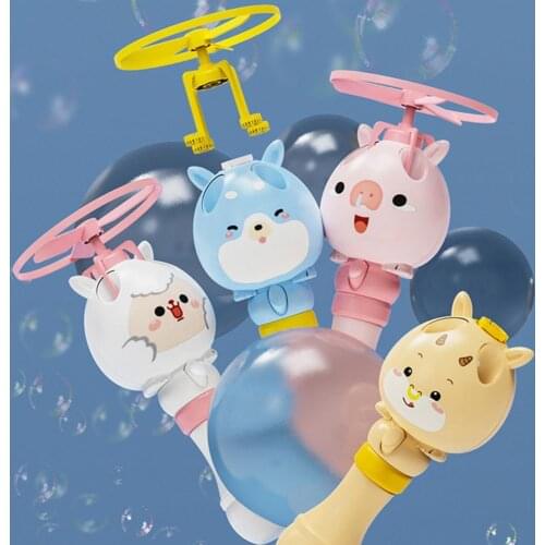 Bubble Machine Practical One-click Ejection Waterproof Bamboo Dragonfly Flying Bubble Wand for Outdoor Kid Outdoor Toy Gift