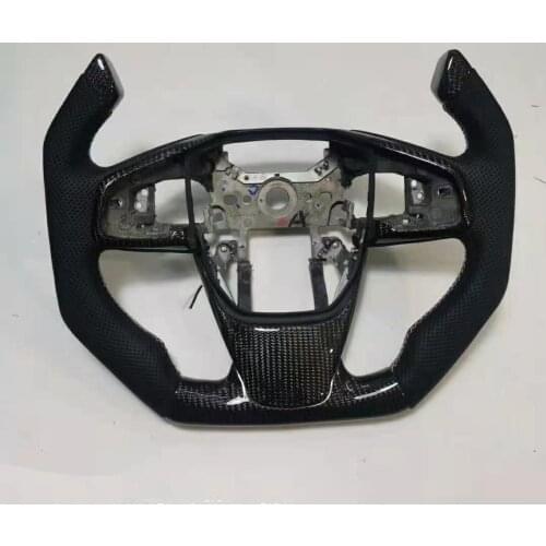 F1 Racing Cuatomized Carbon Fiber Sports Steering Wheel Alcantara Compatible for 10th generation Honda Civic 2010-2020