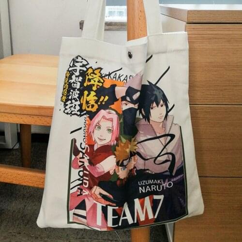 NARUTO Canvas Bag Tote Bag Movie Peripheral Eco Bag Lunch Bag Shopping Bag Unisex Christmas Birthday Gift Stylish Simplicity