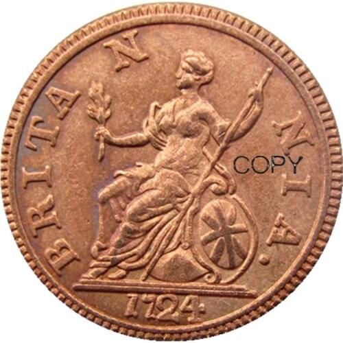 UK,1724,Browsing British Coins of George I,very rare copy coin