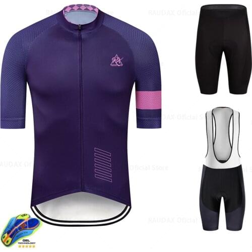 Raudax Style Cycling Set Man Cycling Jersey Short Sleeve Bicycle Clothing Kit Mtb Bike Wear Triathlon Maillot Ciclismo Cykle