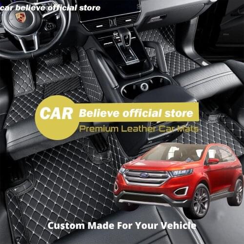 High quality Leather Car Floor mats for Ford Edge 2014 2013 2012 2011 2010 2009 Carpets Rugs Pads Accessories