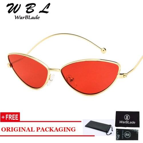 WarBLade Elegant Cat eye Women Sunglasses Luxury Brand Designer Small Alloy Frame Gradient Multicolour Male Female Eyewear New