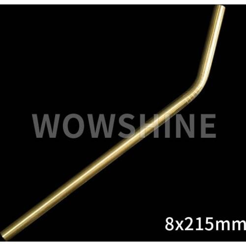 Wowshine Free Shipping New Gold 8x215x0.55MM Bent Stainless Steel 304 Straws 10pcs/Lot