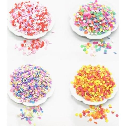 Mixed Color Pearl Beads Soft Pottery For Fille Crystal Mud Slime Handmade DIY Earring Necklace Jewelry Marking Accessories 20g