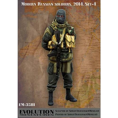 1:35 ratio die-cast resin Russian special forces soldiers 1 figures need to be assembled and colored by themselves