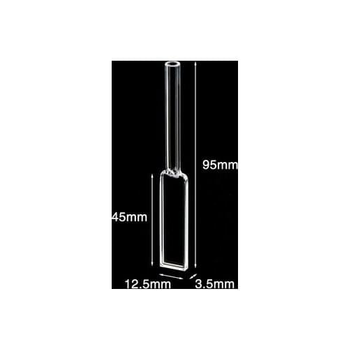 1mm quartz cuvette with tube / can be used for low temperature / German Hellma process export product / can be customized