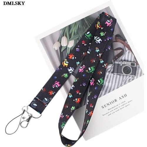 24pcs/lot M4783 DMLSKY Funny Game Lanyard Keychain keys Badge ID Mobile Phone Rope Kids Gifts Lanyard