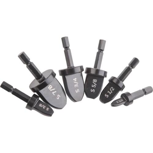 5pcs Pipe Expander Metric and Inch Pipe Expander Hexagonal Handle Air Conditioner Copper Pipe Reamer Electrician Repair Tools