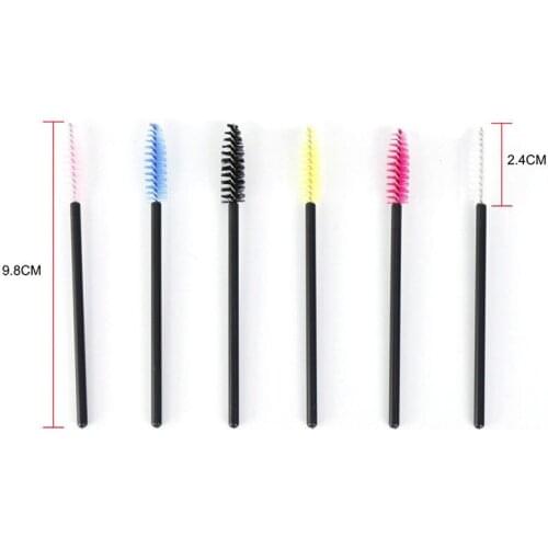 50pcs Disposable Silicone Gel Eyelash Brush Comb Mascara Wands Eye Lashes Extension Professional Beauty Makeup Tool For Women