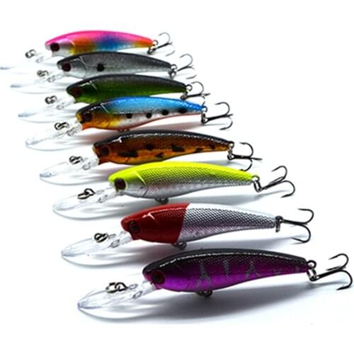 9.5cm/3.74in 6.9g/0.24oz Fishing Lure Minnow Lures Hard Bait Pesca Fishing Tackle isca artificia Quality Hook Swimbait #A9