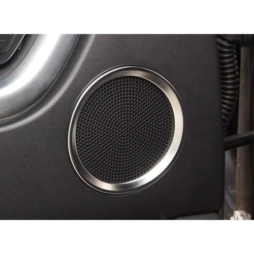 ABS Plastic Interior Door Panel Audio Speaker Ring Cover Trim For Land Rover Discovery Sport 2015 2016 2017 Silver