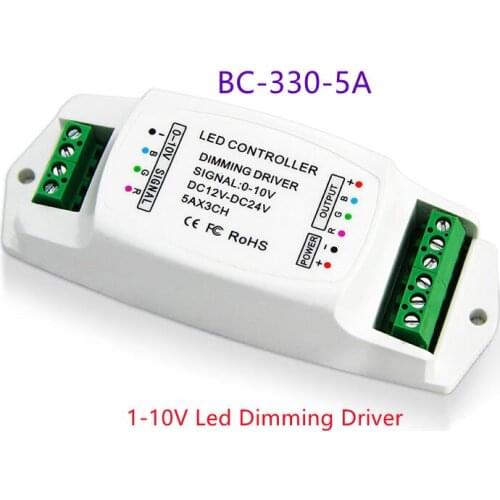 BC-330-5A/10A Led Dimming Driver 5A/10A*3CH 1-10V 5A 3Channel 10A 1Channel PWM Driver Constant Voltage LED Power Driver