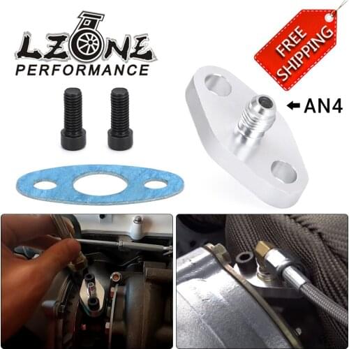 Turbo Oil Feed Inlet Flange Gasket Adapter Kit 4AN 4AN Fitting T3 T3/T4 T04 JR-OFG31