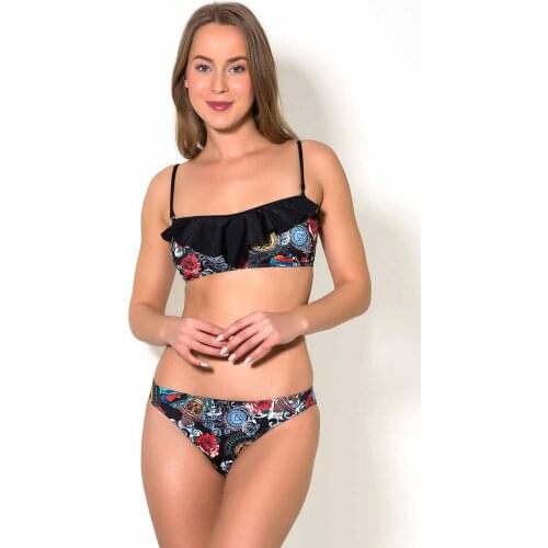 C & City 2915 Strapless Ruffle Bikini Suit Visual