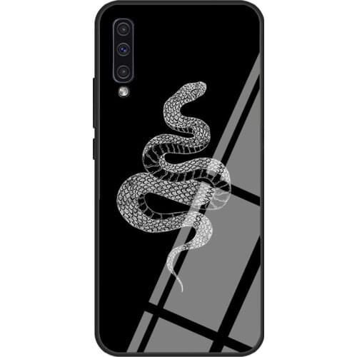 Occult Gothic Snake Tattoo Satan Devil Case For Samsung A72 A71 A51 A31 A40 A50 A70 A20e A21S A12 A32 A52 Tempered Glass Cover