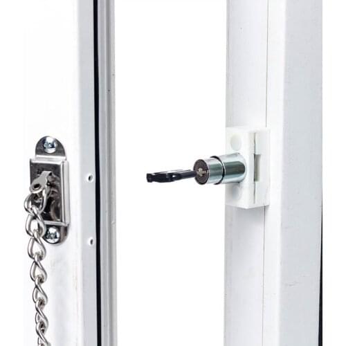 Zinc Alloy Window Chain Lock Guard Door Safety Security Chain Lock with Key for Flat Open Windows Anti Theft Home Hardware