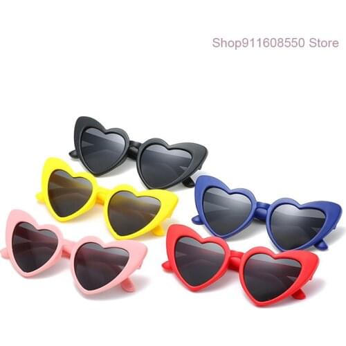 GOZLUGU New Kids Polarized Sunglasses Children Heart Sun Glasses Girls Boys Silicone UV400 Child Mirror Baby Eyewear Gafas R04