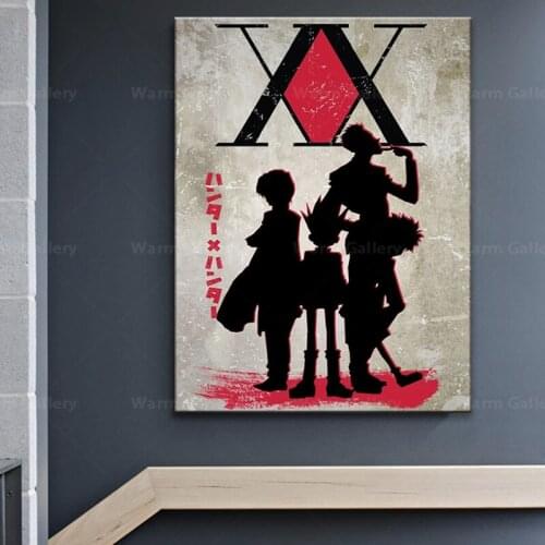 Home Decor Hunter X Hunter Canvas Painting Anime Black Poster Modern HD Printed Modular Picture For Living Room Wall Art Frame