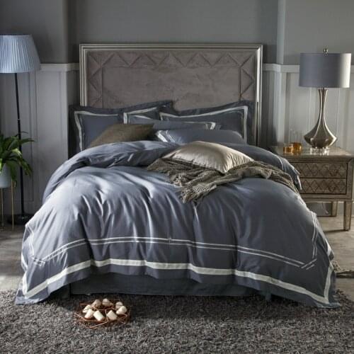 Home Textile Bedding Sets white green blue color Duvet Cover Pillowcase Sheet hotel Bed Linen King queen size bed set