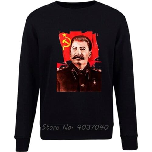 Joseph Stalin Communist Propaganda Hoodie Fruit Of The Loom Print By Epson Unisex Autumn Spring Men Casual Pullovers Sweatshirt
