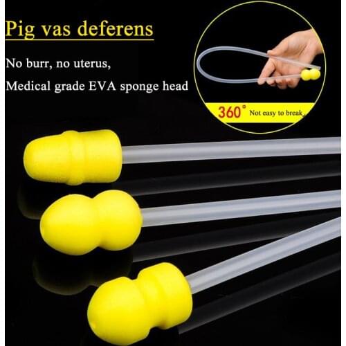 Pig semen catheter sow artificial insemination instruments disposable vas deferens intrauterine sponge head foam tip farming