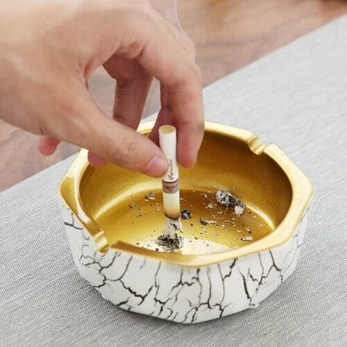 Chinese Ceramic Ashtray Gift for Boyfriend Father Portable Creative Ashtray Pocket Bar Party Ash Tray Ceramic Marble Wood Patten
