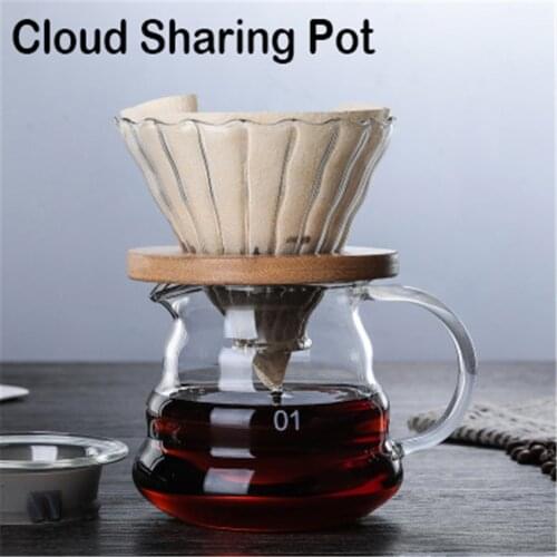 Cloud Shaped Coffee Pot glass coffee Share pot clouds heat Resistant glass pot Reusable coffee tea sets Coffee Accessories