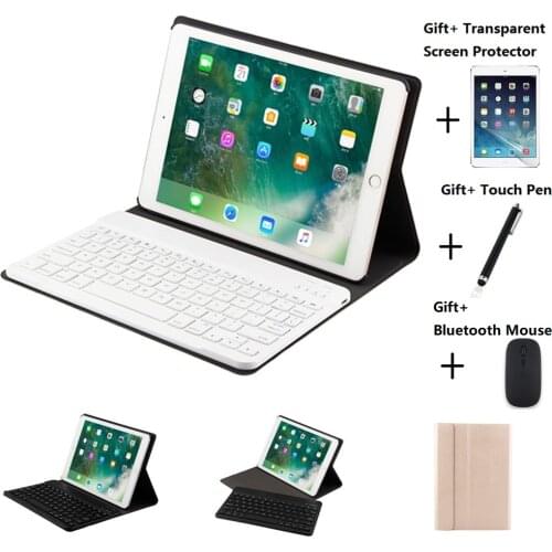 For iPad 10.2 10.9 2020 Air 10.5 2019 Leather Case With Bluetooth Keyboard Case For iPad Mini12345 Air 12 iPad 2017 2018 9.7