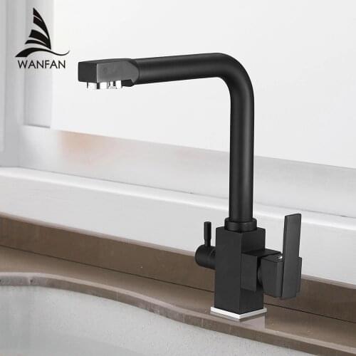 Kitchen Faucets Deck Mount Mixer Tap 360 Degree Rotation with Water Purification Features Single Hole Crane For Kitchen WF-9050