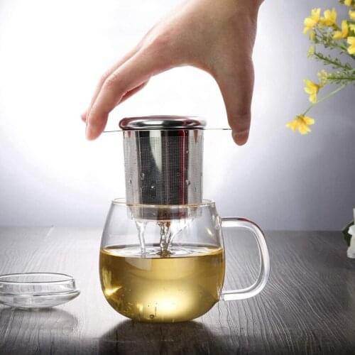 Hot 2 Packs Loose Leaf Tea Filters Stainless Steel Tea Basket Filters Tea Strainer Steeper for Hanging on Teapots