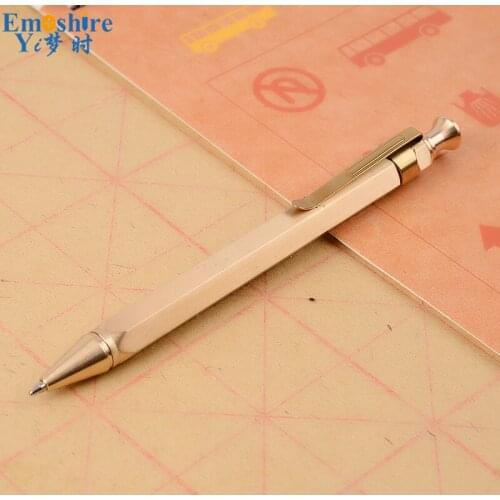 Hot Sell Business Contact Metal Ballpoint Pens Brass Roller Ball Pen for School Office Supplies Birthday Gifts P521